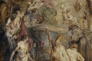 The Mystic Marriage of St Catherine (Colour Sketch for the Altar of the Church of the Augustinian Fathers in Antwerp) 