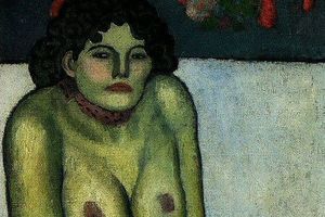 Femme nue assise