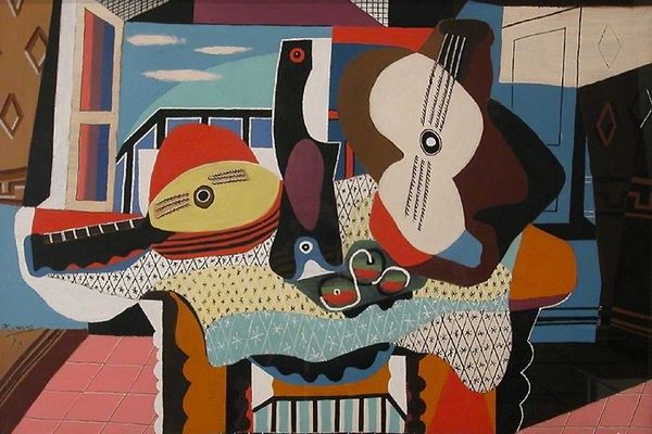 Le fils de l'artiste en arlequin (Portrait de Paul)