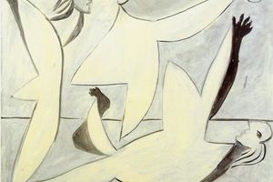 Femme endue au soleil sur la plage II