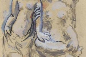 Deux baigneuses assises