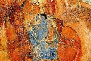 Femme nue vue de dos avec enfant