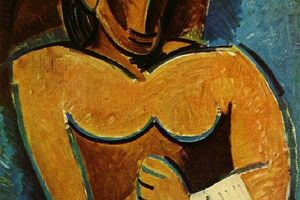 Nu  la draperie [etude tete de femme]