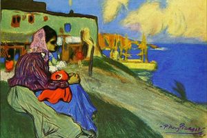 Fille bohienne devant La Musciera