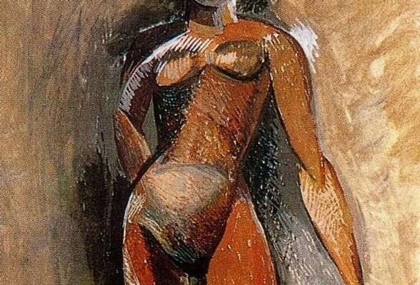 Femme nue assise