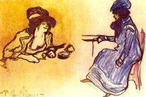 Deux femmes assises