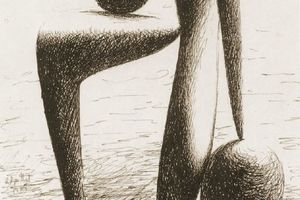Femme grise et noire