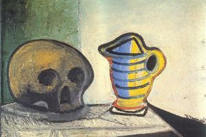 Nature morte  la cruche et au verre [Verre et pichet]