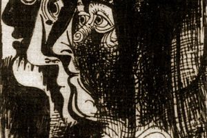 Portrait d'homme au chapeau gris