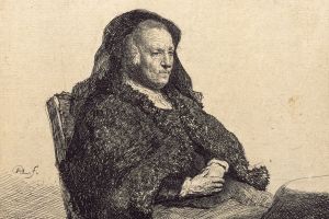 An Elderly Woman （Rembrandt’ mother, eated at a table ）