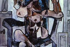 Femme nue accroupie II