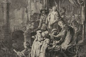 Christ before Pilate; large plate 