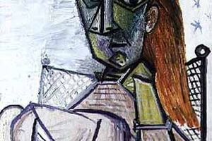 Femme assise  l'abaire