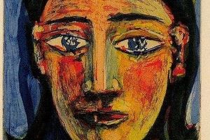 Te de femme aux cheveux blonds (Marie-The Walter)