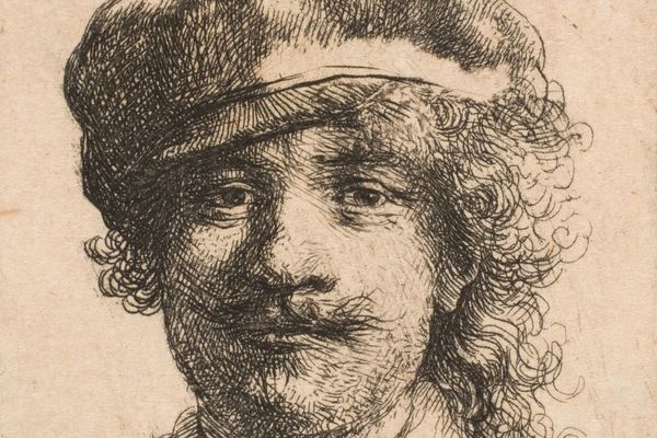 Rembrandt wearing a soft cap 