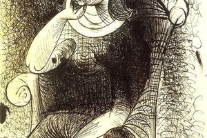 Femme aux mains jointes