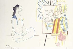 Jacqueline Roque aux mains croiss