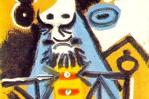 Buste d'homme  la pipe et amour