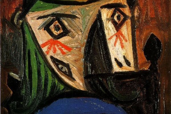 Te de femme aux deux profils