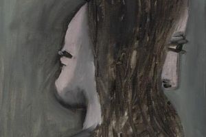 silhouette de picasso et jeune fille en pleurs