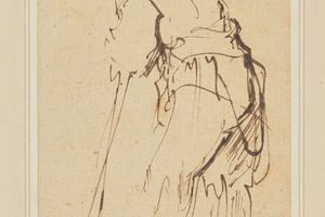 Young Man Leaning on a Stick 