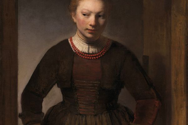 Young Woman at an Open Half-Door 