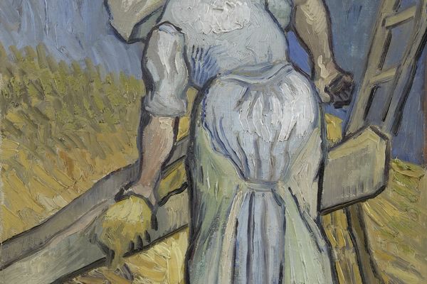 Peasant Woman Cutting Straw (after Millet)