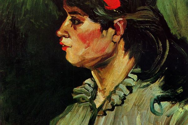 Portrait of a Woman with Red Ribbon