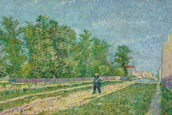 Man with Spade in a Suburb of Paris