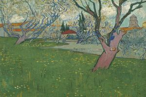Orchards in blossom, view of Arles (April 1889 - 1889)