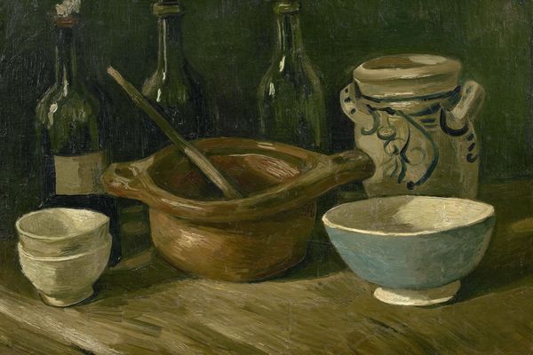 Still-Life with Earthenware and Bottles