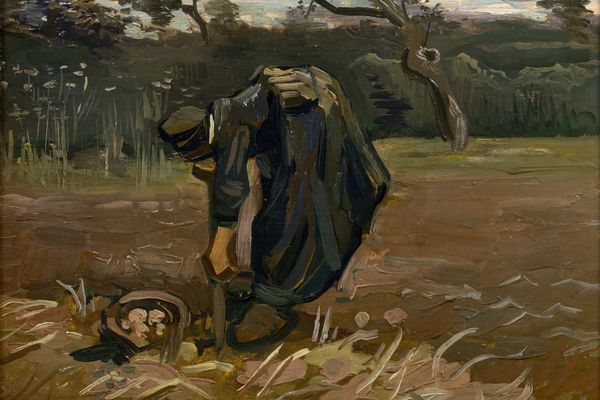 Peasant Woman Digging Up Potatoes