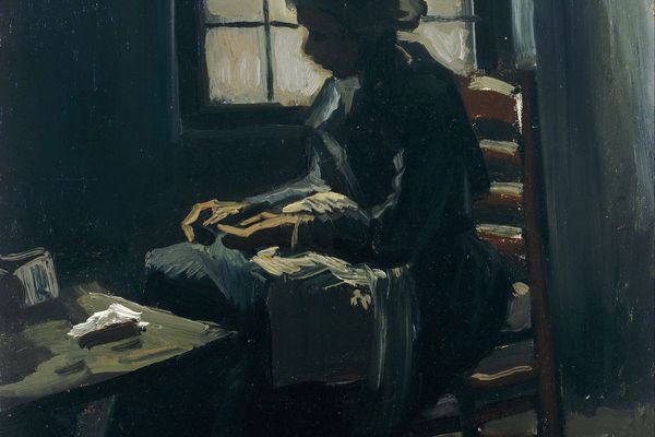 Woman sewing