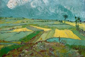 Wheat Fields at Auvers Under Clouded Sky