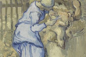 The Sheep-Shearers (after Millet)