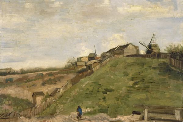 De heuvel van Montmartre met steengroeve