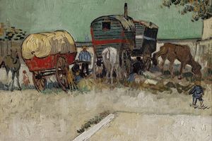 Encampment of Gypsies with Caravans