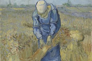 Peasant Woman Binding Sheaves (after Millet)