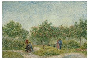 Garden with courting couples square Saint-Pierre May 1887