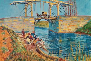 The Langlois Bridge at Arles with Women Washing