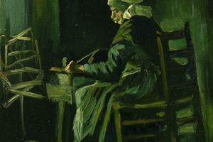 Woman Winding Yarn