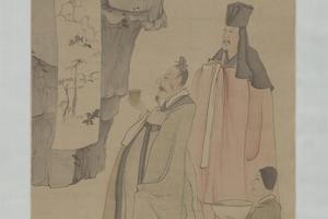 陈洪绶观画轴