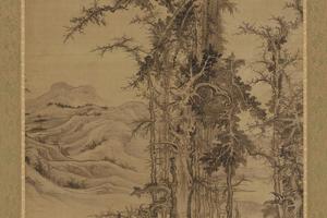 寒林高士图轴