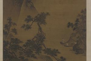 隔江渔笛图