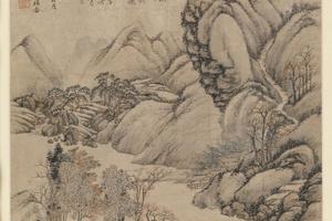 秋景山水图