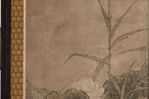 室町时代 四季花鸟图屏风-二屏