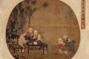 秋庭婴戏图