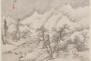 仿李成雪山水图