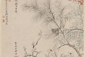 恽寿平王翚笪重光杨晋合景岁朝图轴