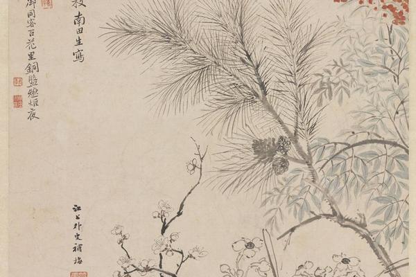 恽寿平王翚笪重光杨晋合景岁朝图轴